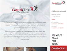 Tablet Screenshot of capitalclinicphysio.com.au